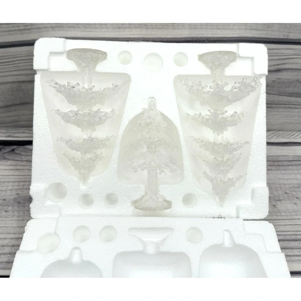 DEPT 56 VILLAGE ACCESSORIES ICY TREES - SMALL - SET OF 3 -‎ RETIRED - 2000